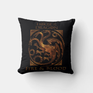 Coussin MAISON DU DRAGON   Maison Targaryen Sigil