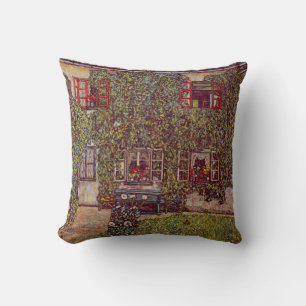 Coussin Maison Guardaboschi par Gustav Klimt, Art Vintage