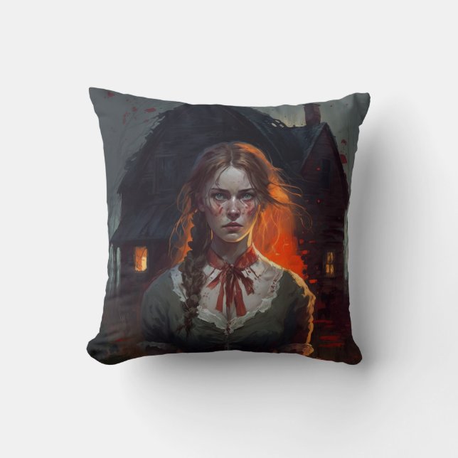 Coussin maison hantée (Recto)