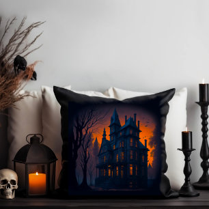 Coussin Maison Hantée d'Halloween pour adultes