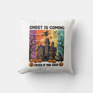 Coussin Maison Hantée Halloween Fantôme Arrive Pompe à Sor