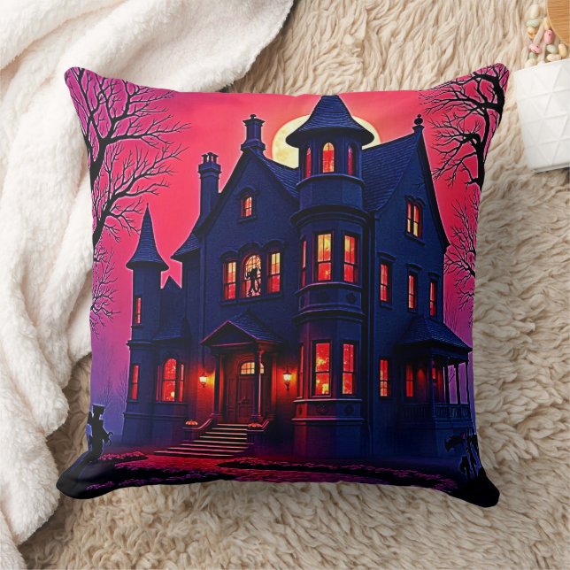 Coussin Maison Haunted éffrayant à Dusk Design (Couverture)