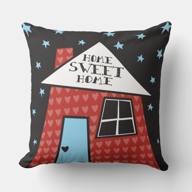 Coussin MAISON SWEET HOME Little House Jeu d'oreiller (Recto)
