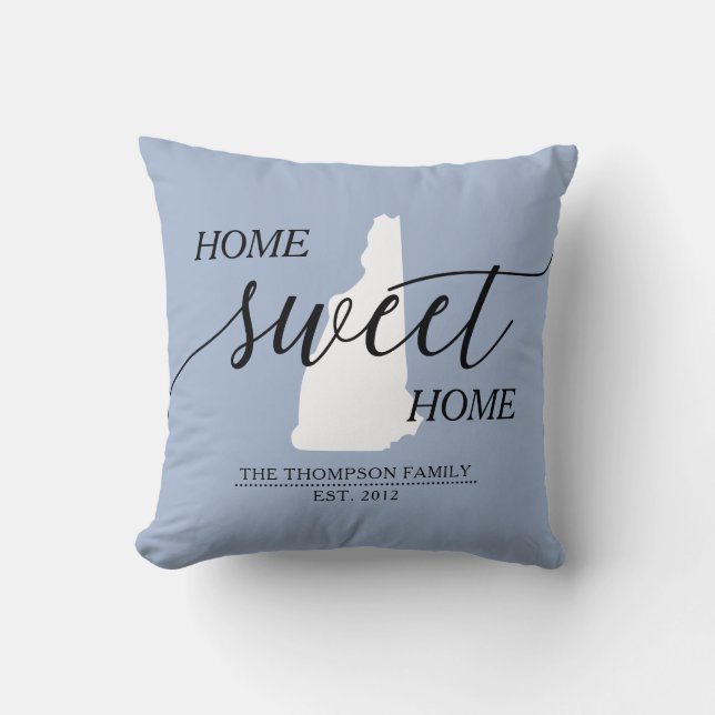 Coussin Maison Sweet Home NH Nom de famille Jeu d'oreiller (Recto)