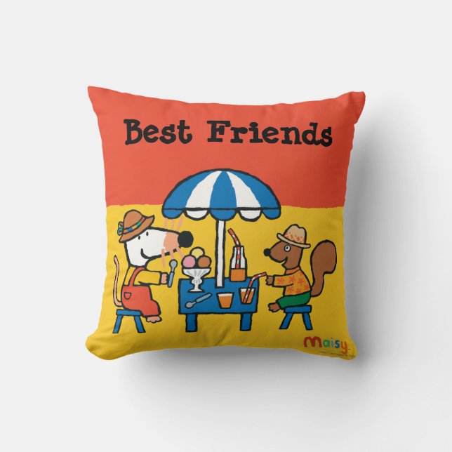 Coussin Maisy et Cyrille Snacktime à la plage (Recto)