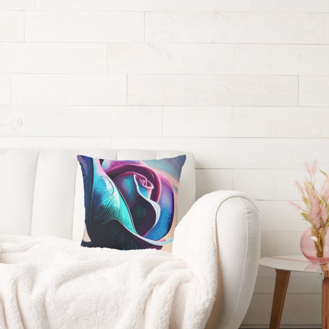 Coussin Majesté de minuit : La beauté noire des Roses noir (Canapé)