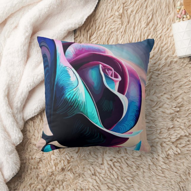 Coussin Majesté de minuit : La beauté noire des Roses noir (Couverture)