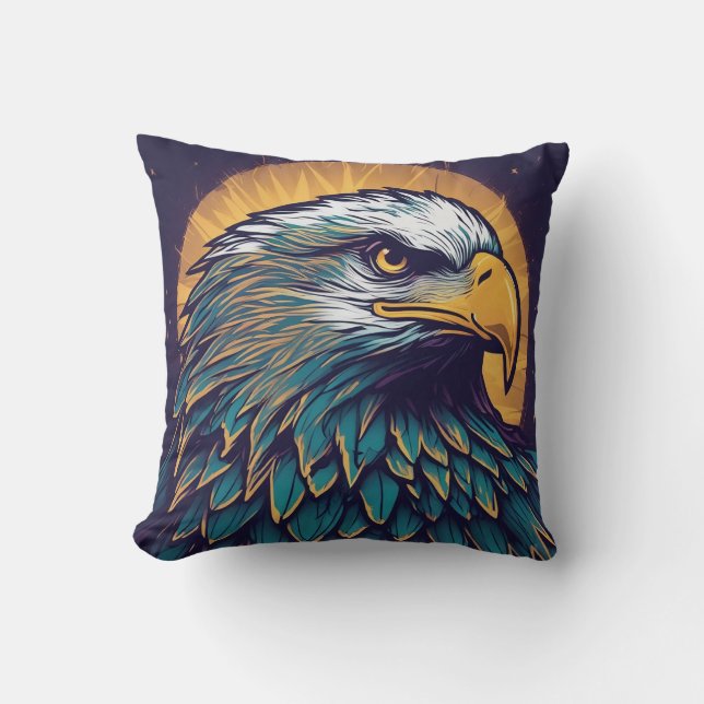 Coussin Majestic Bald Eagle (Recto)