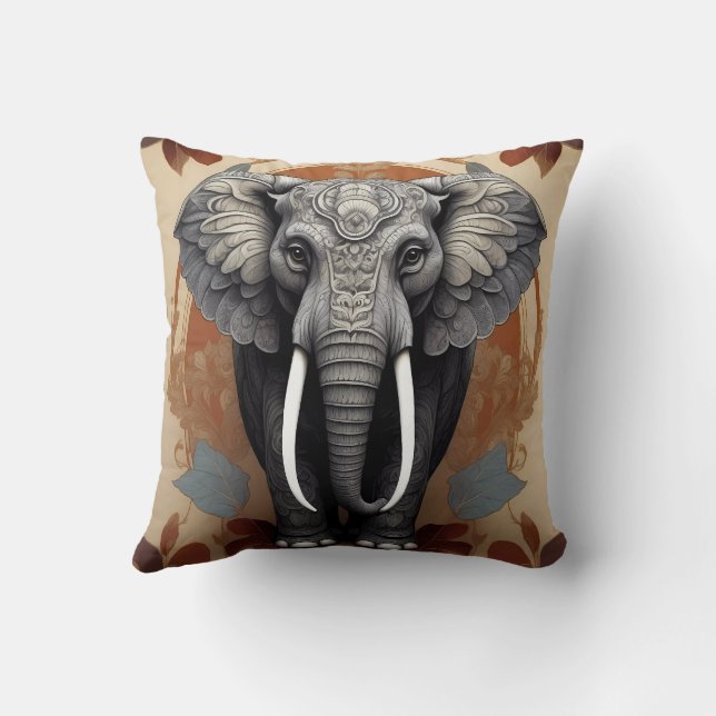 Coussin Majestic Elephant Mandala (Verso)