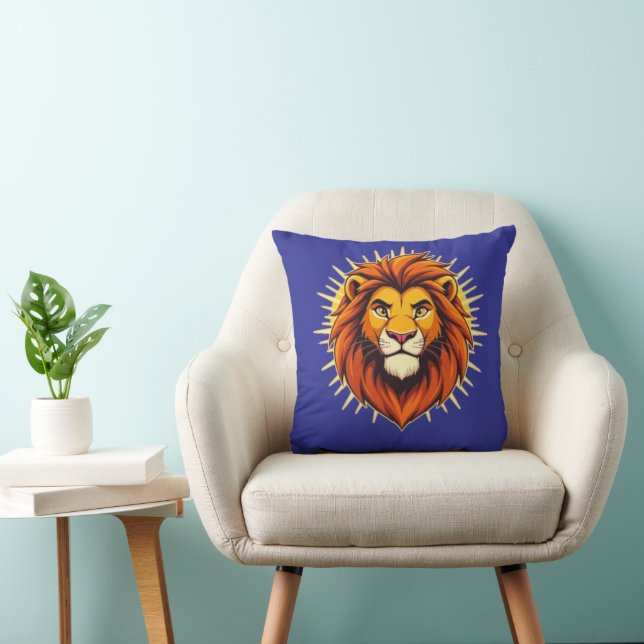 Coussin Majestic Lion – King of Power and Authority (Chaise)