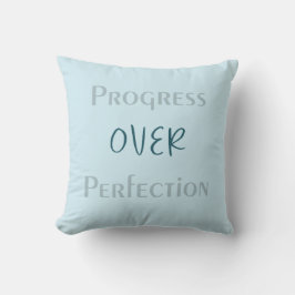 Coussin Make Small Progress Daily With Reflective Blue Art