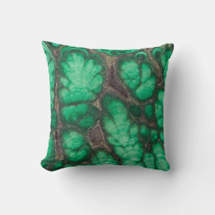 Coussin Malachite à motif vert