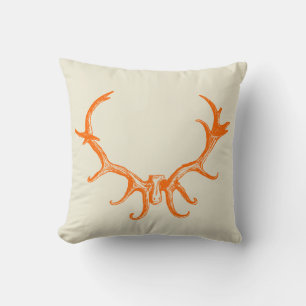 Coussin Mâle d'art d'Antler de cerfs communs rustiques