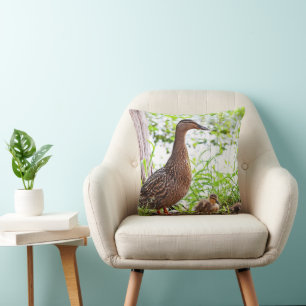 Coussin Mallard et Ducklings par Shirley Taylor