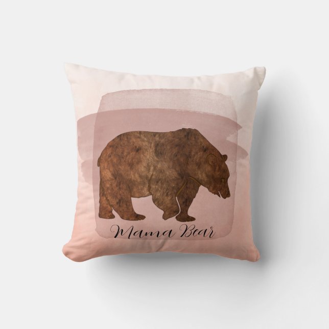 Coussin Mama Bear Dusty Blush (Recto)
