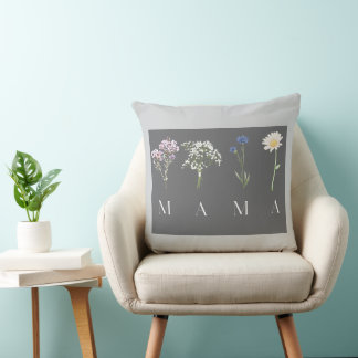 Coussin MAMA Floral Botanical Elegant Mother's Day Gift