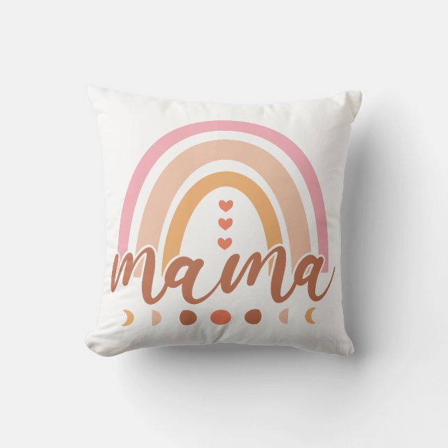Coussin Mama Pretty Rainbow (Recto)
