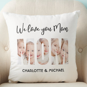 Coussin Maman 3 Photos Lettres Détachées
