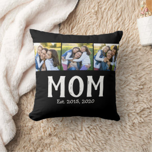 Coussin Maman a établi un script élégant noir 3 Photo
