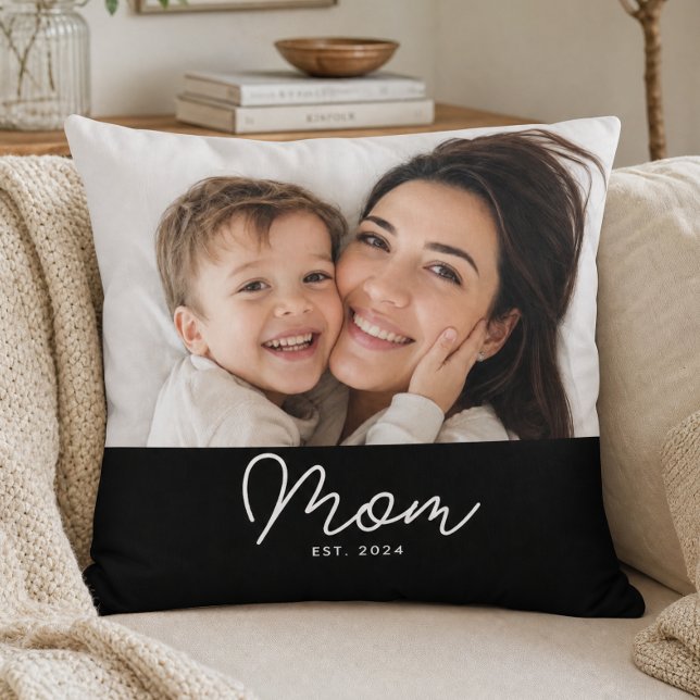 Coussin Maman a établi une photo de script moderne (Créateur téléchargé)