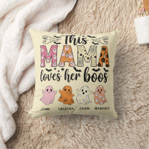 Coussin Maman aime ses petits diables Halloween personnali