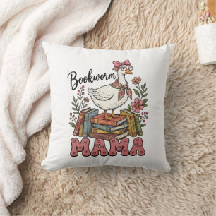 Coussin Maman bibliophile mignonne art de mots 