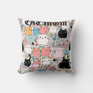 Coussin maman chat