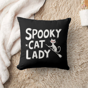 Coussin Maman Chat Effrayant Dame Chat Effrayant Halloween