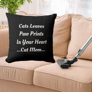 Coussin Maman Chat Empreinte Chat Dans Votre Coeur Mignonn