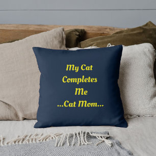 Coussin Maman Chat Mon Chat Me Complète Mignon Drôle Moder