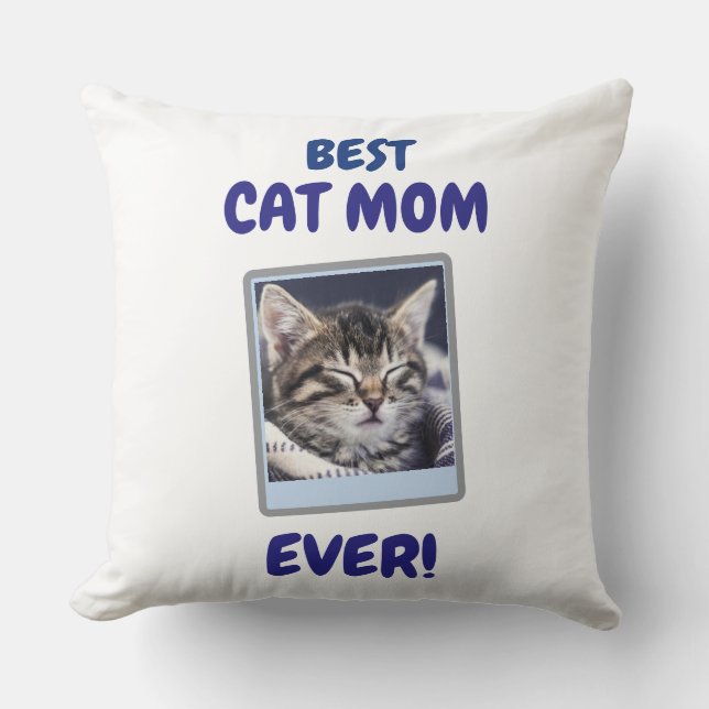 COUSSIN MAMAN CHAT PERSONNALISÉE FÊTE DES MÈRES JOURNÉE CH (Recto)