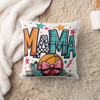 Coussin Maman de basket imprimé léopard Sporty Fête des mè