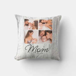 Coussin Maman de collage photo moderne mignonne est établi
