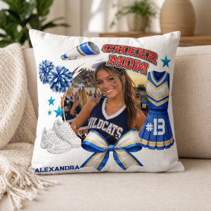 Coussin Maman de soutien personnalisé Photo Fierté sportiv