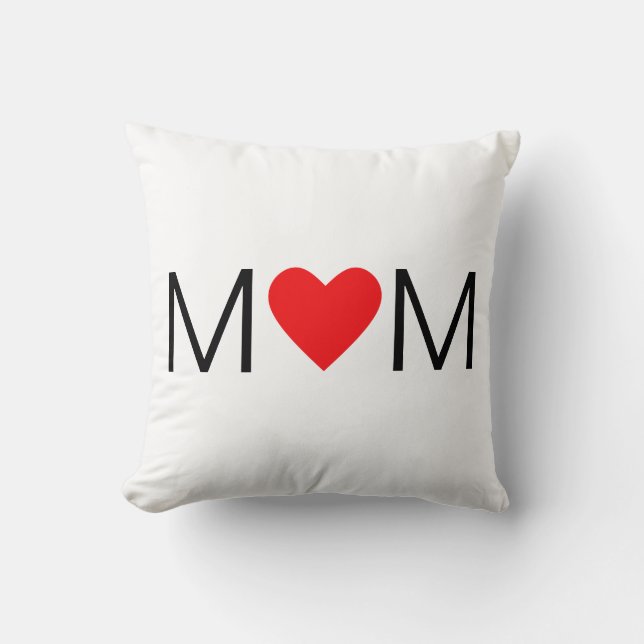 Coussin Maman du coeur moderne (Recto)