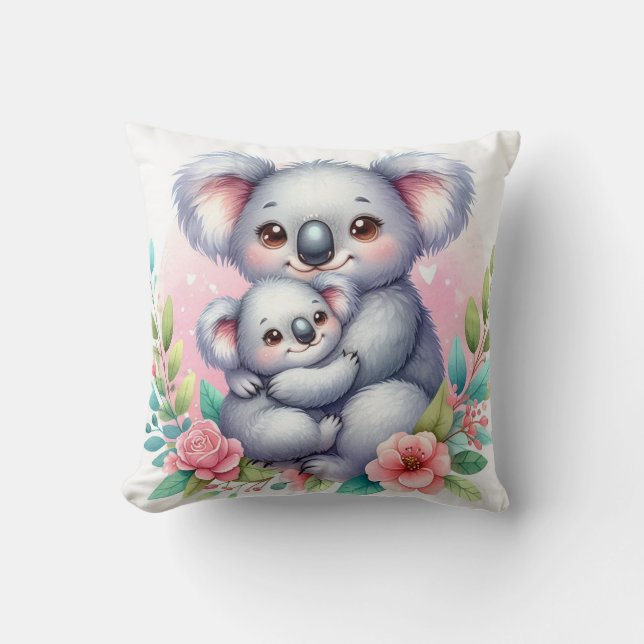 Coussin Maman et bébé koala (Recto)