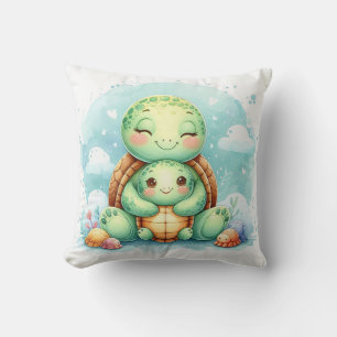 Coussin Maman et bébé tortue