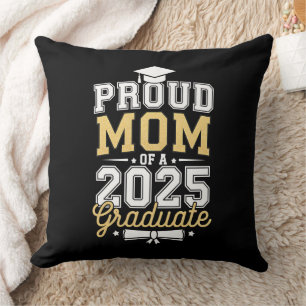 Coussin Maman fière d'un diplômé de 2025 Remise des diplôm