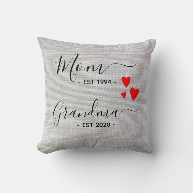 Coussin Maman grand-mère établit la grossesse Nouvelle gra (Recto)
