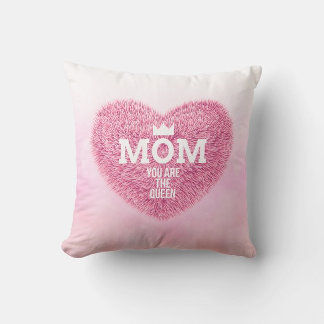 Coussin Maman le carreau du jour de reine mère | (Recto)