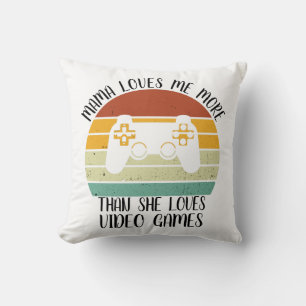 Coussin Maman M'Aime Plus Qu'Elle N'Aime Le Vidéo Gam