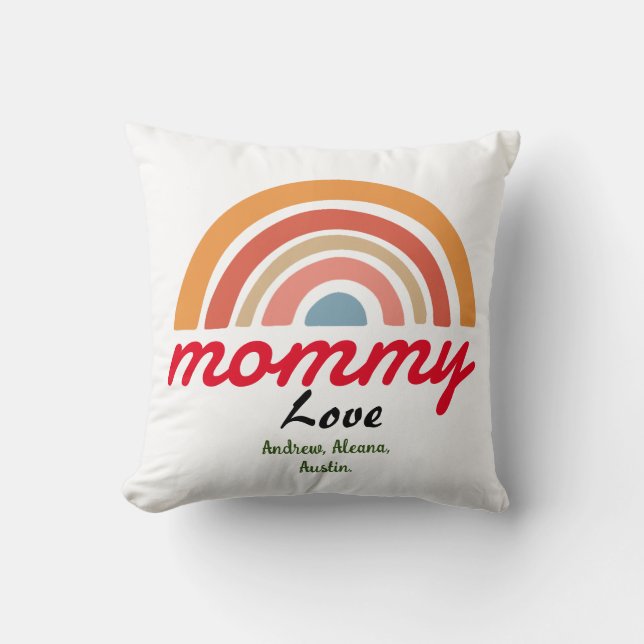 Coussin maman maman maman maman nom enfant personnalisatio (Recto)