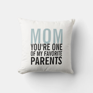 Coussin Maman Mon Parent Favori Fête de la Mère Jouer l'or