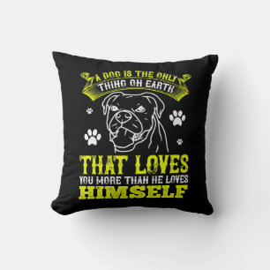 Coussin Maman Pit Bull amoureuse de chiot mignon Pitbull n