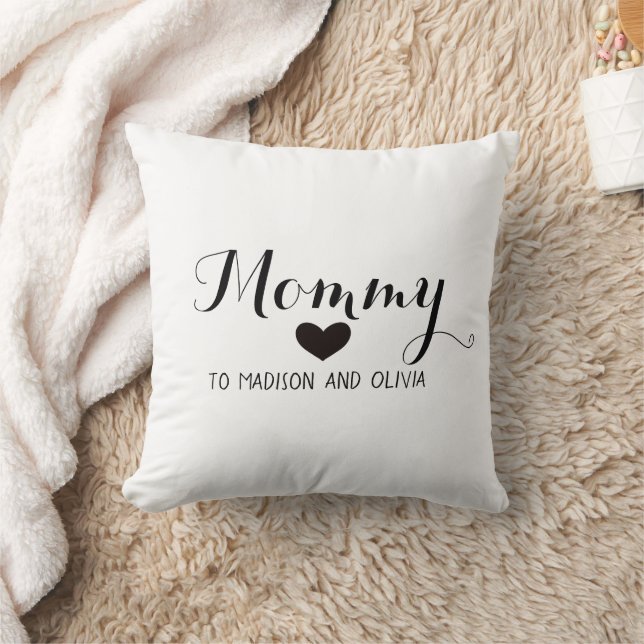 Coussin Maman tendance Maman, Enfants Noms de la fête des  (Couverture)