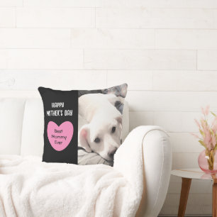 Coussin Maman Très Mignonne Chien Rose Coeur 1 Photo