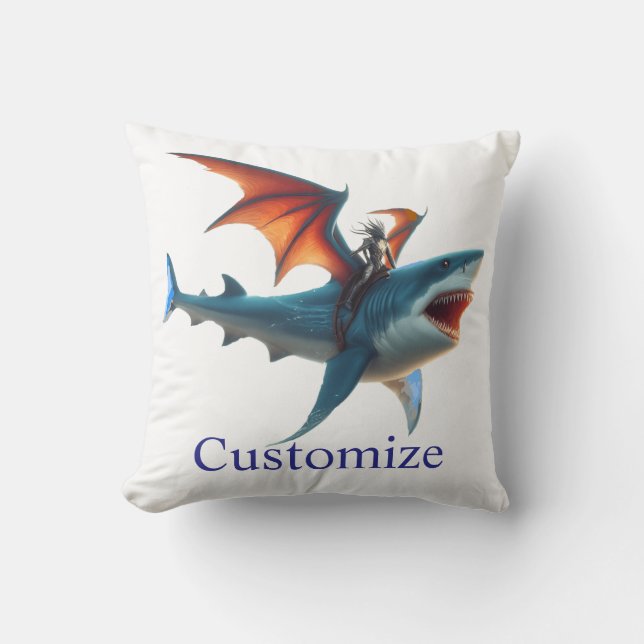 Coussin Man-Bat équitation Scary Shark Thunder_Cove (Recto)