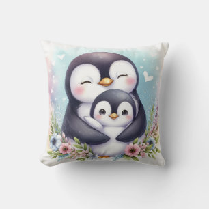 Coussin Manchot maman et bébé