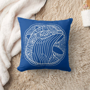 Coussin Mandala animal spirituel - amant dauphin
