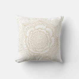 Coussin Mandala blanc cassé